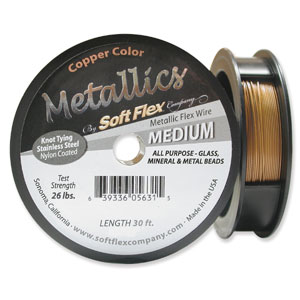 Soft Flex 49 Strand Beading Wire ~ Medium .019 10ft / 3.05m Antique Copper