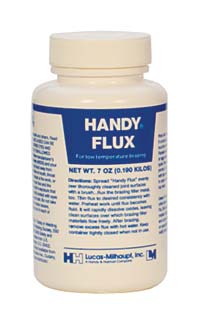 Handy Flux Jar with Brush - for Low Temperature Brazing 7oz (198g)