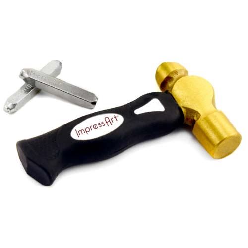 ImpressArt Brass Metal Mini Stamping Hammer 1/2lb Mallet