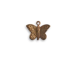 Vintaj Natural Brass 9x11mm Teensie Butterfly Charm x1