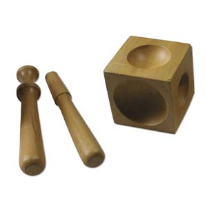 Wooden Doming Block and Two Punches ~ Jewellers Tool