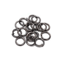 Jump Rings Open Non Soldered findings for Jewellery, 8mm od 6.6mm id 100pc apx Gunmetal Black