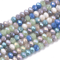 Imperial Glass Faceted Rondelle Micro Spacer Beads 3x2.5mm Seafoam Mix AB x180pc approx