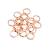 Jump Rings Open Non Soldered findings for Jewellery, 6mm od 4.8mm id 100pc apx Rose Gold