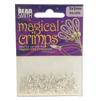 Silver Magical Crimp Tube Beads Size 2x2mm by Beadsmith