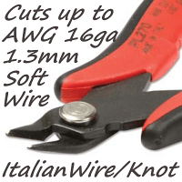 Beadsmith Italian Soft Wire Knot Cutter Pliers (up to 16ga/1.3mm) - Jewellers Tools
