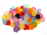 Lucite Flowers 9.5x6.5mm Lily of the Valley Frosted Bead 13g Soup Mix