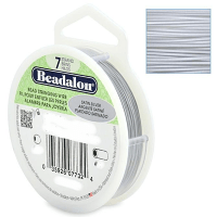 Beadalon Stringing Wire 7 Strands .015 (.38mm) Satin Silver (30ft, 9.2m) 
