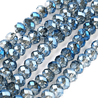 Imperial Glass Crystal Faceted Rondelle Spacer Beads 6x4.5mm Denim Blue AB x90pc approx