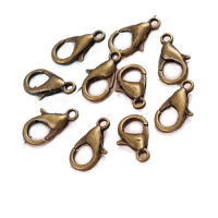 Lobster Claw Parrot Clasps Antique Bronze Brass Boho Gold 14x8mm x25pc (NEW)