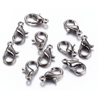 Lobster Claw Parrot Clasps Gunmetal Colour 10x6mm x25pc