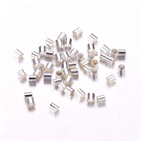 Crimp Tube Beads 2x2mm 1000pc Silver, can be used with Magical Pliers