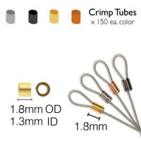 Crimp Tube Beads, Crimp Size #2, 1.8mm OD, 1.3mm ID, 600 approx, Assort Colour, Basic Elements by Beadsmith