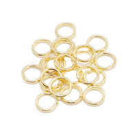 Jump Rings Open Non Soldered findings for Jewellery, 6mm od 4.8mm id 100pc apx Light Gold