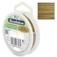Beadalon Stringing Wire 7 Strands .012 (.30mm) 30 ft/9.2m Satin Gold