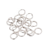Jump Rings Open Non Soldered findings for Jewellery, 8mm od 6.6mm id 100pc apx Silver