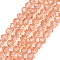 Imperial Glass Crystal Faceted Rondelle Spacer Beads 6x4.5mm Transparent Rosaline x90pc approx