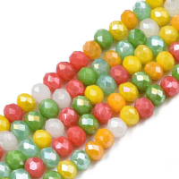 Imperial Glass Faceted Rondelle Micro Spacer Beads 3x2.5mm Tutti Mix x180pc approx