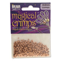 Copper Magical Crimp Tube Beads Size 2x2mm by Beadsmith