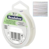 Beadalon Stringing Wire 7 Strands .012 (.30mm) 30 ft/9.2m Silver Colour Metallic