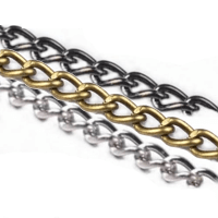 BRASS Twisted Curb Necklace Chain Closed Link Soldered, x300cm