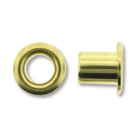 EZ-Rivet Hollow Eyelet 3/16 inch (4.3x6mm) Brass Appx 36pc