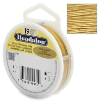 Beadalon Stringing Wire 19 Strands .015 (.38mm) Metallic Gold