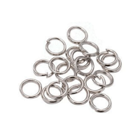 Jump Rings Open Non Soldered findings for Jewellery, 8mm od 6.6mm id 100pc apx Platinum Silver