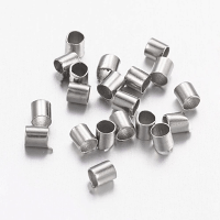 Crimp Tube Beads 2x2mm 1000pc Platinum, can be used with Magical Pliers