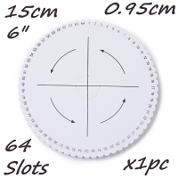 Kumihimo Medium Round, 64 Slot, 15cm, 6 inch Round Braiding Disk Disc
