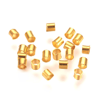 Crimp Tube Beads 2x2mm 1000pc Gold, can be used with Magical Pliers