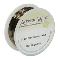 Artistic Wire 22ga Antique Brass (formerly Gunmetal) per 125.5ft (38.3m) 1/4 lb (0.11kg) Spool