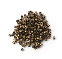 Crimp Tube Beads 2x2mm 1000pc Antique Bronze Boho Gold, can be used with Magical Pliers