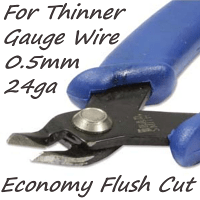 Beadsmith - Economy Flush Cutter Pliers (for soft thin gauge/24ga 0.51mm) - Jewellers Tools