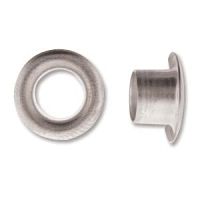 EZ-Rivet Hollow Eyelet 1/4 inch (6.6x5.5mm) Silver Plate Appx 24pc