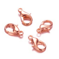 Lobster Claw Parrot Clasps Rose Gold, 10x6mm x25pc (NEW)