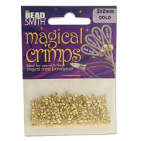 Gold Magical Crimp Tube Beads Size 2x2mm by Beadsmith