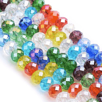 Imperial Crystal Roundelle Beads 8x6mm Assorted Transparent AB Jewels Mix (70pc approx)