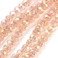 Imperial Glass Crystal Faceted Rondelle Spacer Beads 6x4.5mm Honey AB x90pc approx