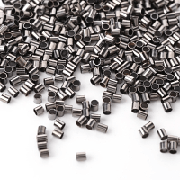 Crimp Tube Beads 2x2mm 1000pc Gunmetal Black, can be used with Magical Pliers