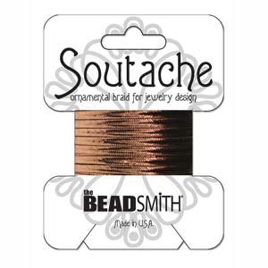 Soutache Braid Cord, Beadsmith 3mm - Metallic Bronze