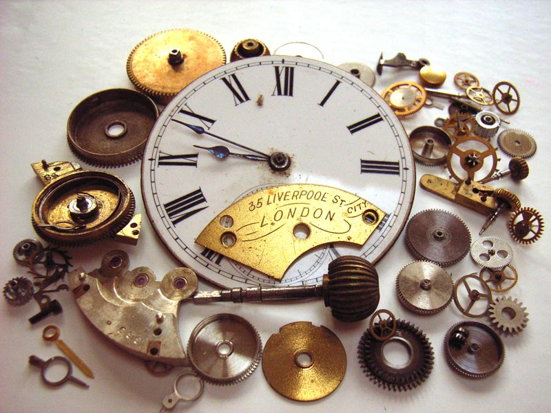 Steampunk Watch Clock Components Parts, Cogs, Gears, Hands, (Luxury Vintage Mix) 30g
